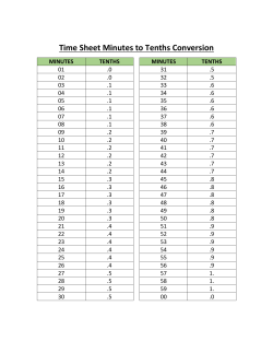 Time Sheet Minutes to Tenths Conversion