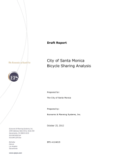 City of Santa Monica Bicycle Sharing Analysis