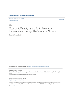 Economic Paradigms and Latin American Development Theory: The