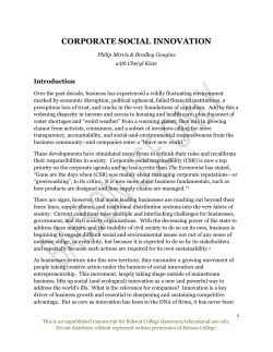 corporate social innovation