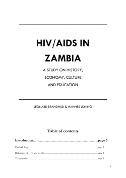 hiv/aids in zambia - Kungsholmens gymnasium