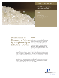 Determination of Monomers in Polymers by Multiple
