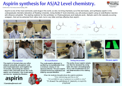 Aspirin synthesis for AS/A2 Level chemistry.