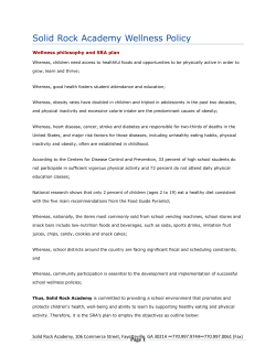 Solid Rock Academy Wellness Policy