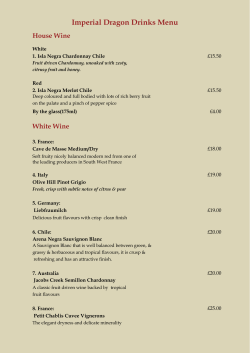 Drinks Menu - At Caledonia