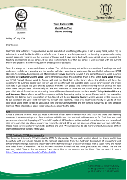 Term 3 letter 2016 S3/4SM da Vinci Sharon