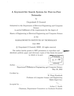 A Keyword-Set Search System for Peer-to-Peer