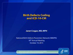 Birth Defects Coding and ICD-10-CM
