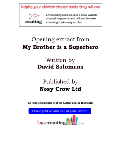 Nosy Crow Ltd - Garden Suburb Junior School