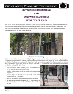 Sandwich Board Sign-Merchandising Handout