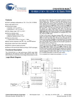 CY62167EV30 MoBL - Cypress Semiconductor