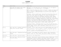 CLASSES Last update: 2005