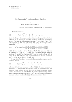 On Ramanujan`s cubic continued fraction