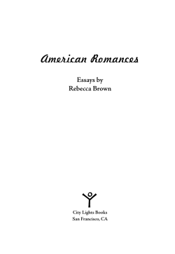 American Romances - City Lights Books
