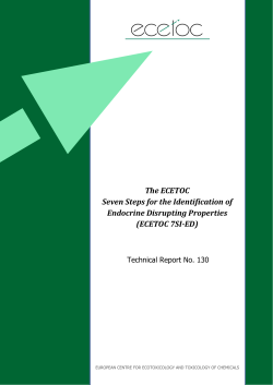TR130: The ECETOC Seven Steps for the Identification of Endocrine