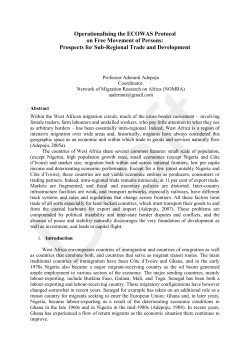 Operationalising ECOWAS protocol on free movement of persons