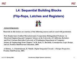 Flip-flops, Latches And