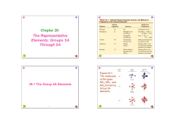 The Representative Elements: Groups 5A Through 8A