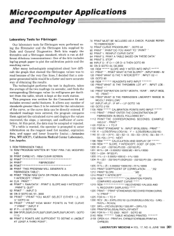 Microcomputer Applications and Technology =