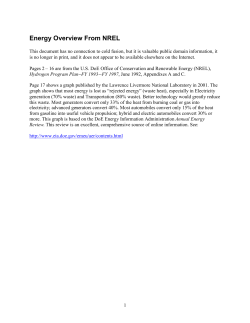 Energy Overview From NREL - LENR-CANR