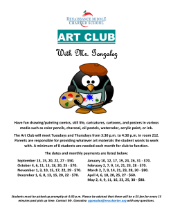 ART CLUB With Mr. Gonzalez