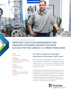 IMPROVED CASH FLOW MANAGEMENT AND ONGOING