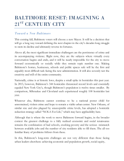 baltimore reset: imagining a 21st century city