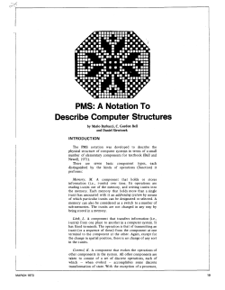 PMS: A Notation To Describe Computer Structures