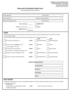 Cake and Fruit Basket Order Form