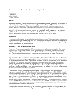 Flavor and Aroma Permeation Concepts and Applications