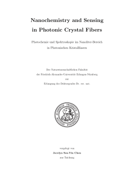 Nanochemistry and Sensing in Photonic Crystal Fibers