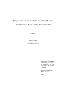 Early evidence for Tuscanisation in the letters of Milanese