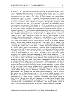 Three Proper and Witty Familiar Letters