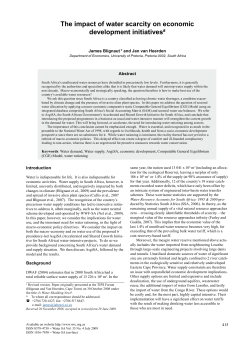 The impact of water scarcity on economic development initiatives#