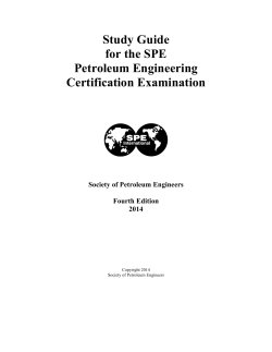 Study Guide For The SPE Petroleum Engineering Certification