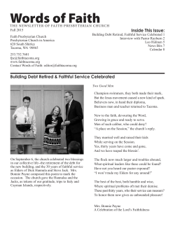 October-December 2015 - Faith Presbyterian Church