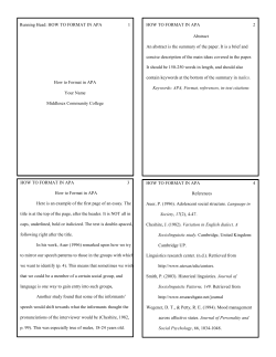 APA - Middlesex Community College