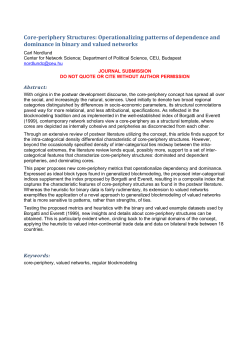 Core-periphery Structures - Central European University