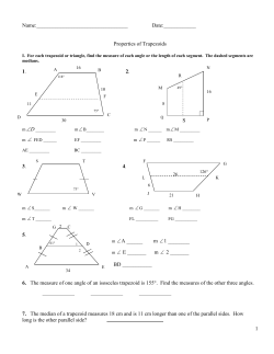 is the median of trapezoid UVWX