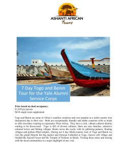 detailed itinerary - Yale Alumni Service Corps