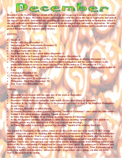 December is the twelfth and last month of the year in the Gregorian