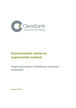 Environmental claims on supermarket seafood