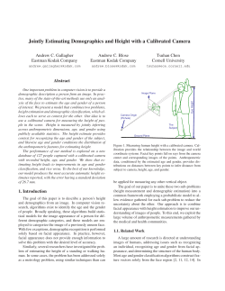 Jointly Estimating Demographics and Height with a Calibrated Camera