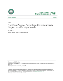 The Dark Places of Psychology: Consciousness in Virginia Woolf`s