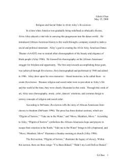 Religion and Social Order in Alvin Ailey`s Revelations