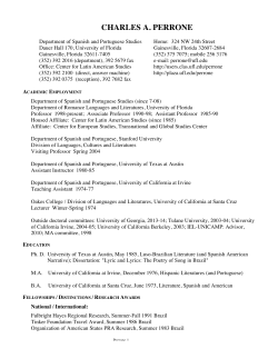 charles a. perrone - Spanish and Portuguese Studies