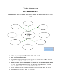 The Art of Awareness Word Webbing Activity
