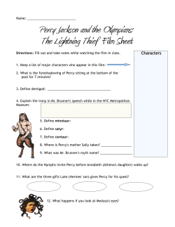 Percy Jackson and the Olympians: The Lightning