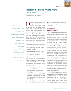 Sports in the Public-Private Arena