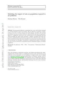 Modeling the impact of rain on population exposed to air pollution